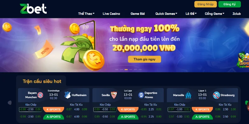 Đăng ký tài khoản Zbet để nhận nhiều ưu đãi bất ngờ
